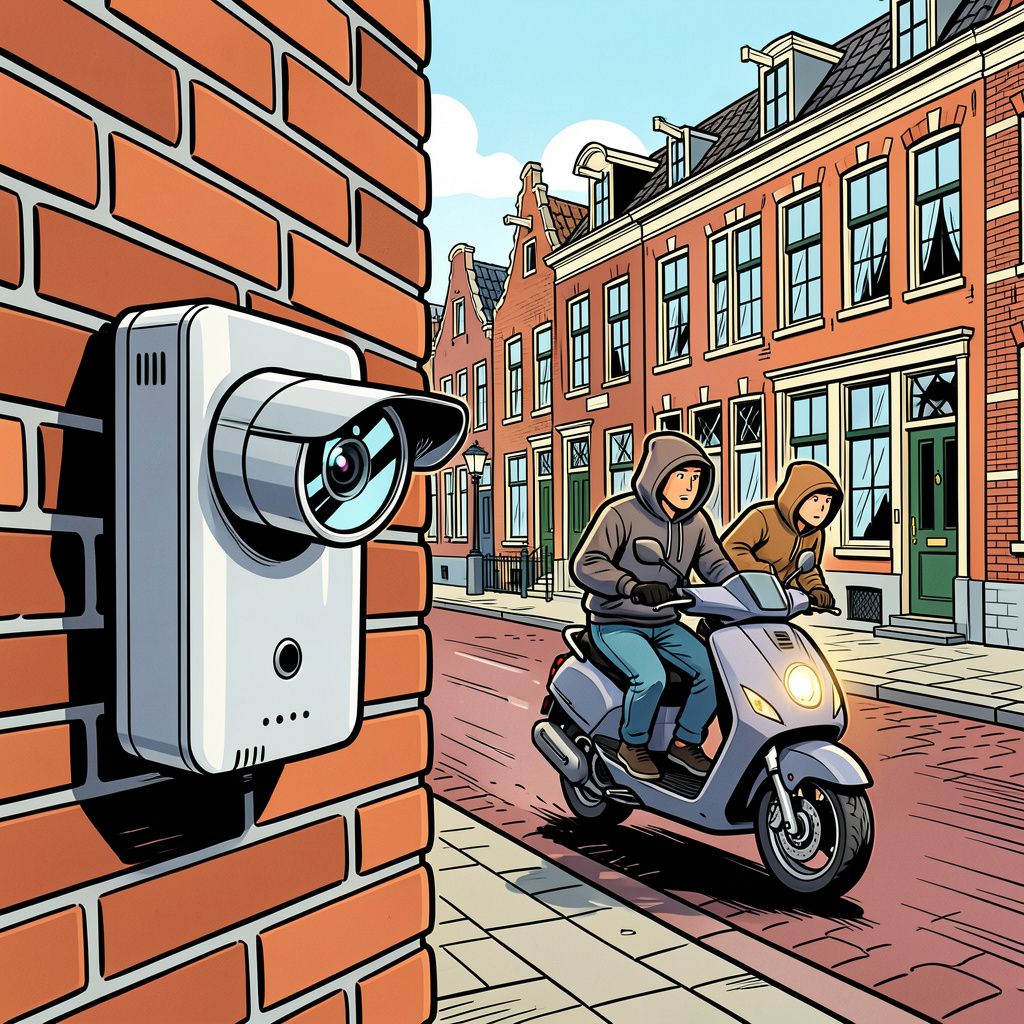 De politie zoekt met spoed camerabeelden van twee gevluchte daders op een scooter in Den Haag.