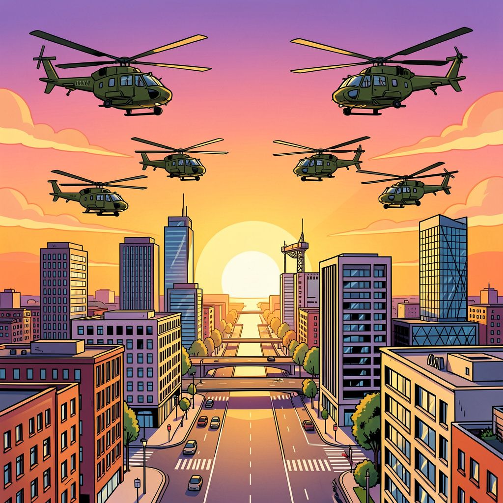 Militaire helikopters wekken Rotterdam vroeg in de ochtend voor een geheime gijzelingsactie.