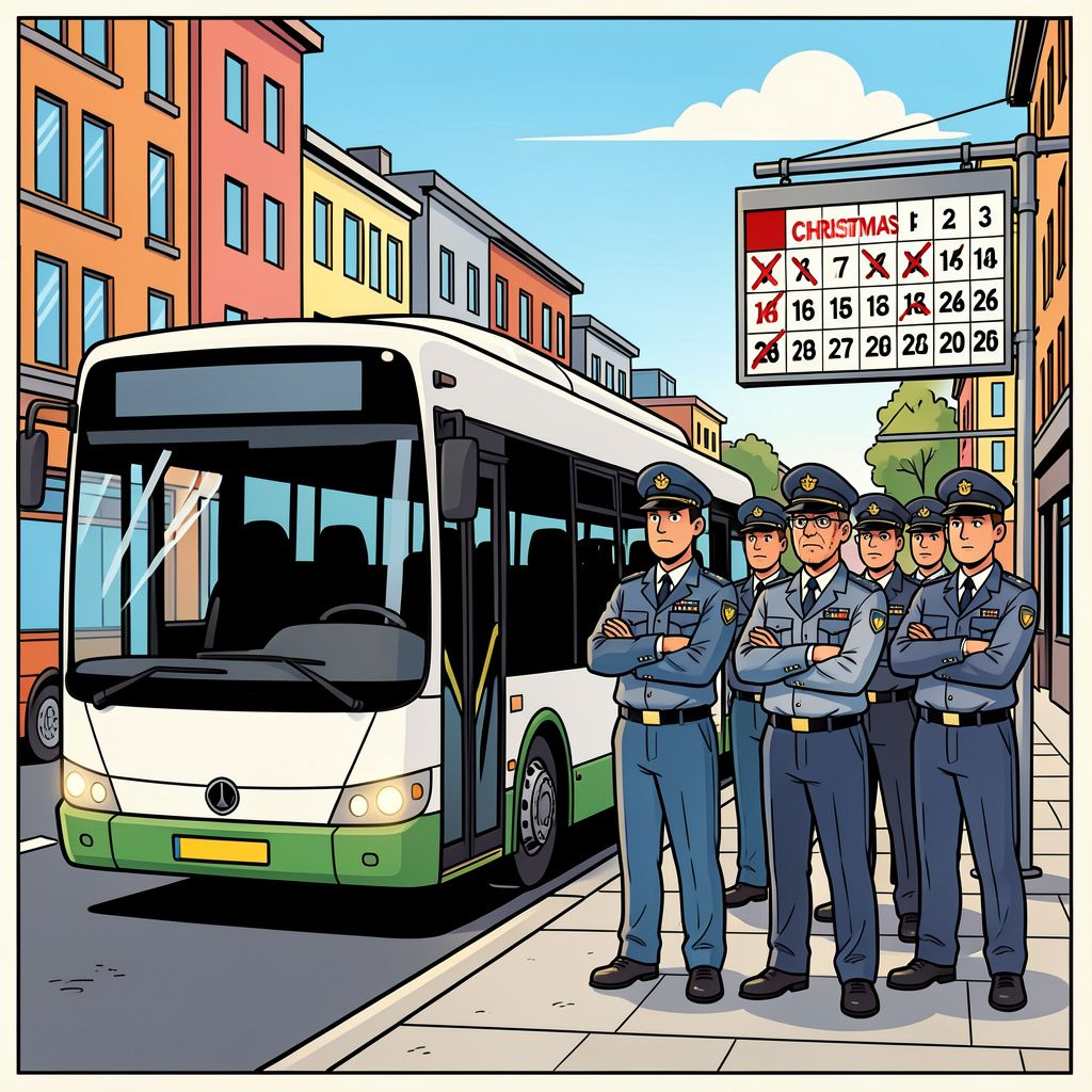 Vakbonden dreigen de bussen tot aan kerst elke week een dag aan de kant te zetten.