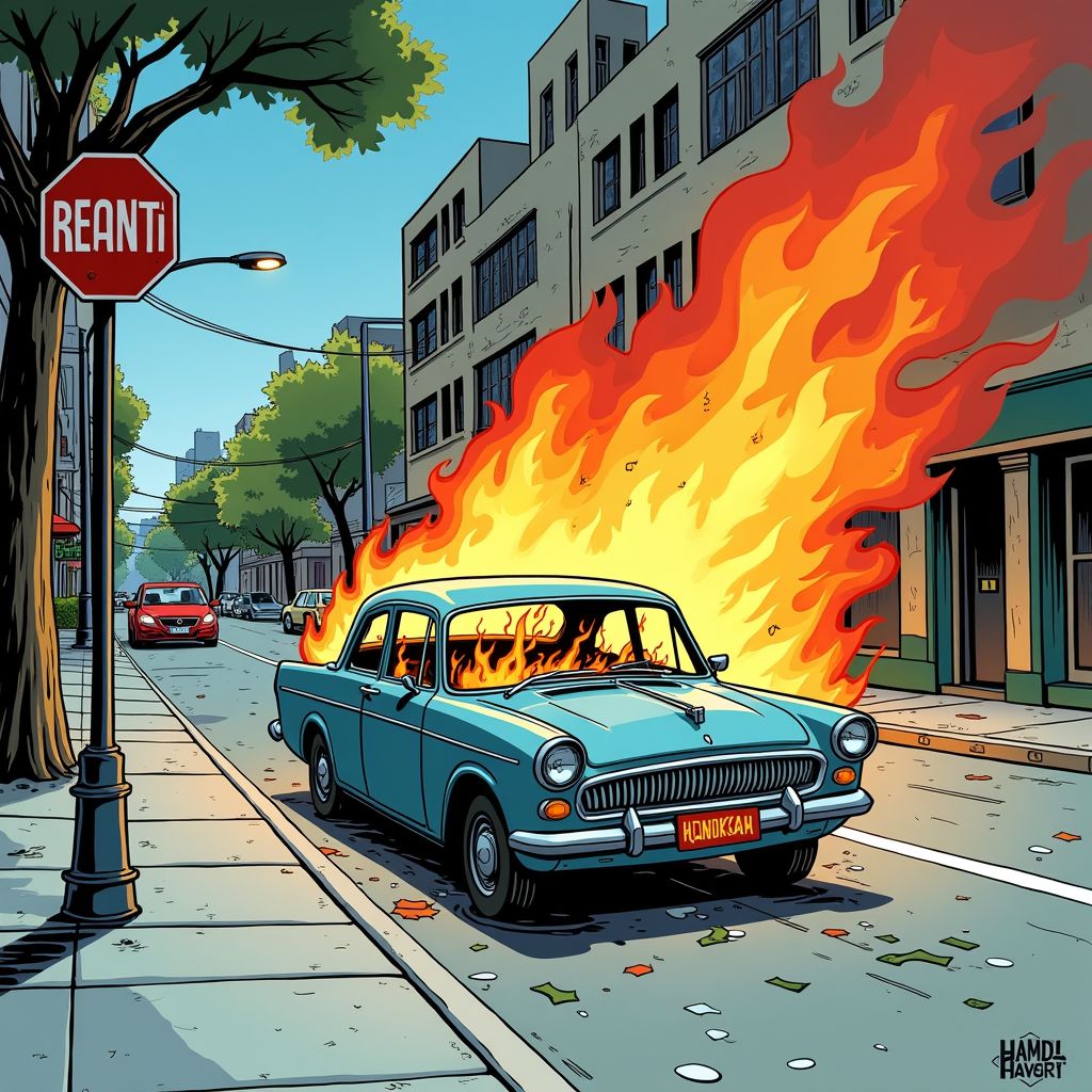 Auto met Chanoeka-symbool brandt uit op kerstdag in Melbourne