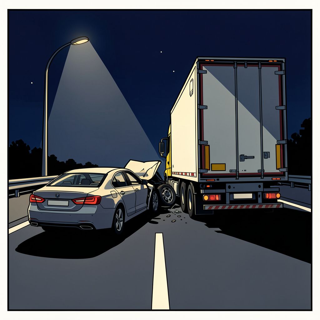 Een jonge automobilist overlijdt na een zware botsing met een vrachtwagen op de snelweg A27.