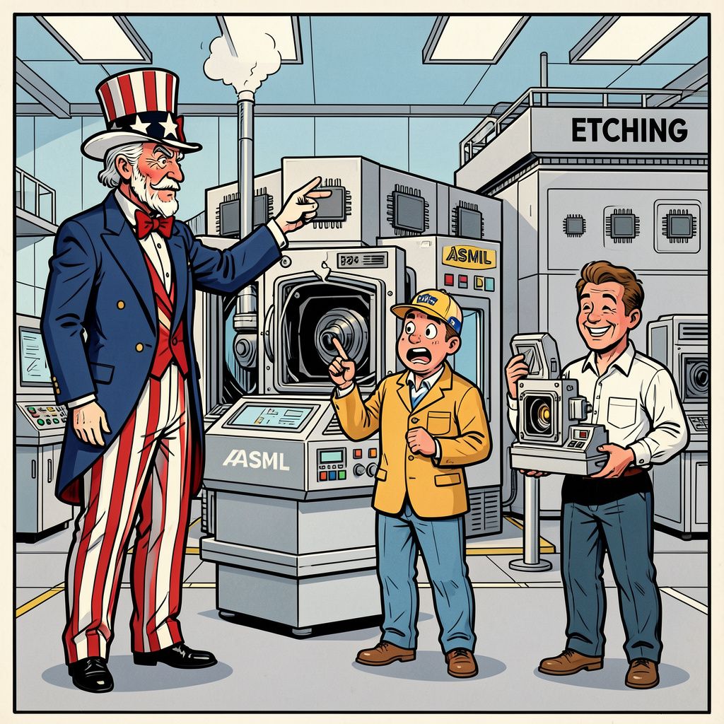 Amerika zet Nederland onder druk om verkoop van chipmachines aan China volledig te verbieden.