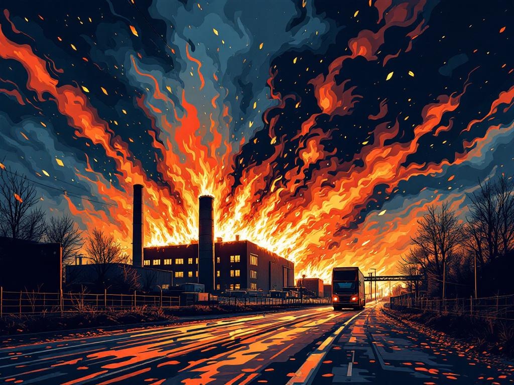 Verwoestende Nachtelijke Brand Teistert Veevoederfabriek Peti