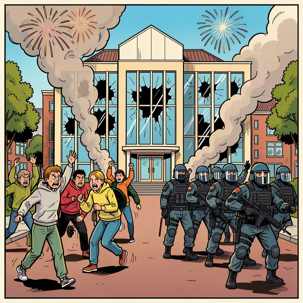 Boze demonstranten blazen ruiten van het gemeentehuis in Rhenen op na een spannend asielbesluit.