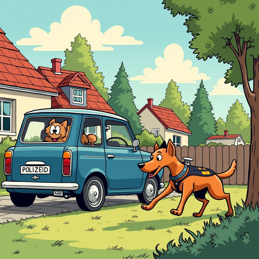 Politiehond Bodie grijpt autodief die zich verstopt in tuin na wilde achtervolging