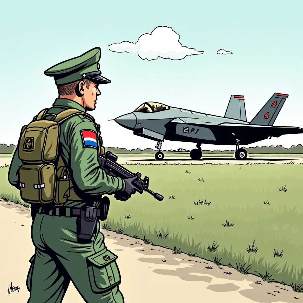 Marechaussee pakt drone-bestuurder bij F-35 basis Volkel