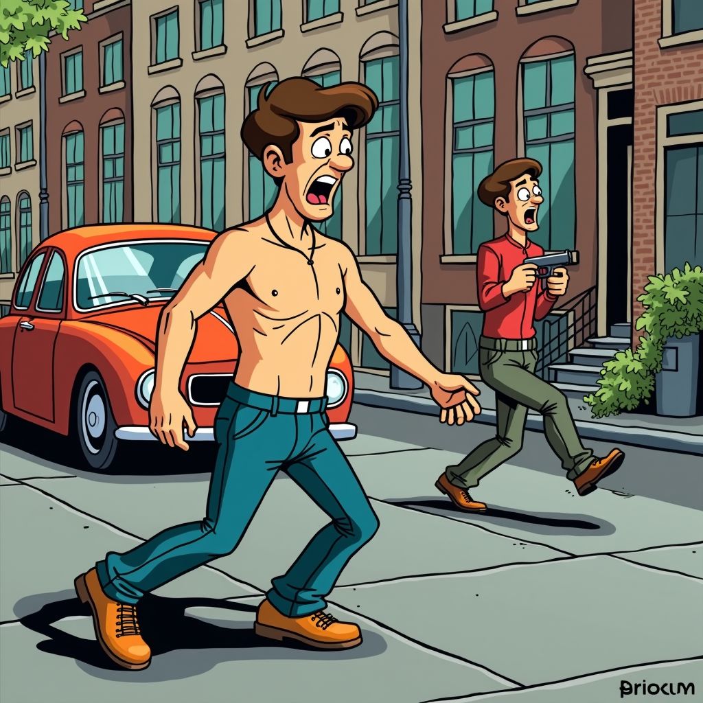 Lil' Kleine vecht zich vrij uit gewapende overval en ontkomt met ontbloot bovenlijf