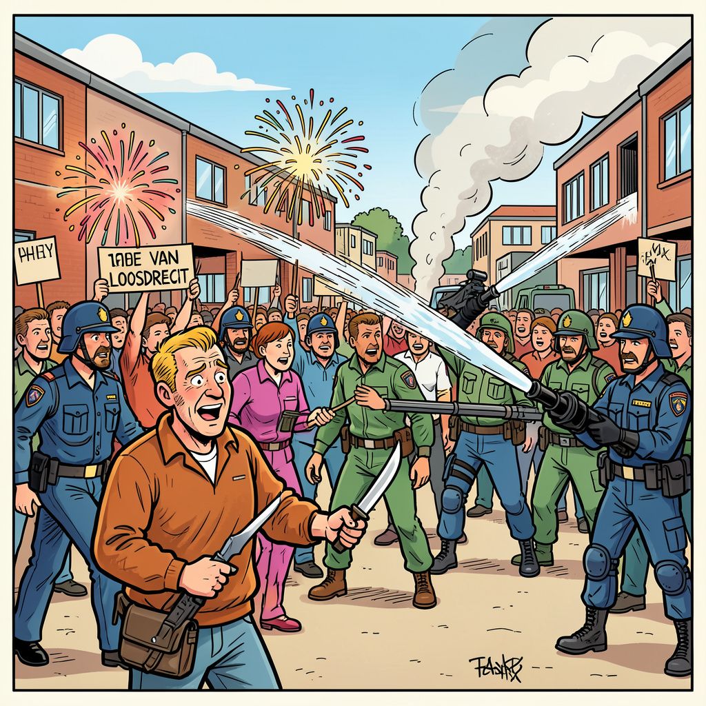 Demonstrant Loosdrecht had zwaar vuurwerk en mes bij zich tijdens azc-protest