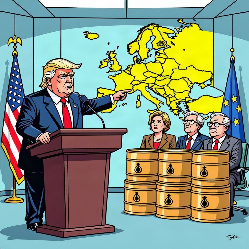 Amerika dreigt Europa af te sluiten van diesel als Parijs en Berlijn hun noodvoorraden niet openen.