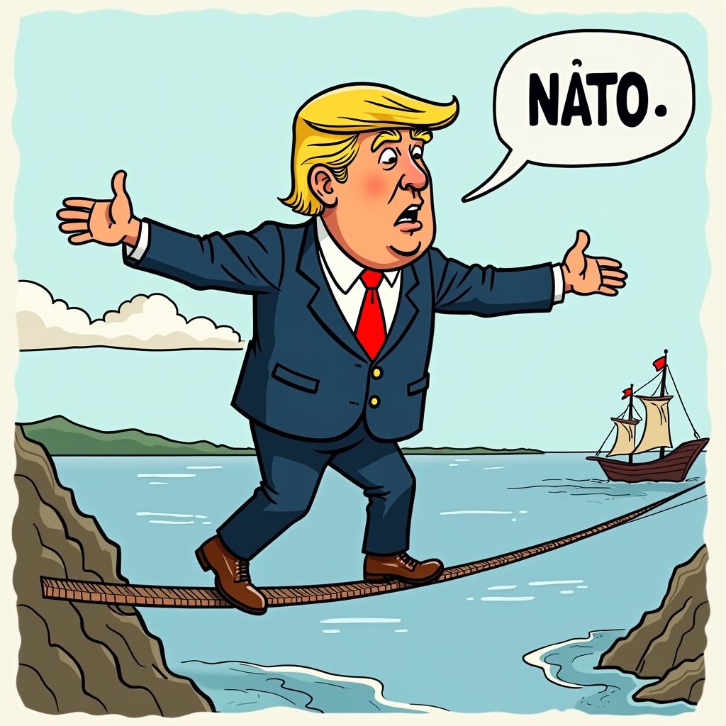 Rutte balanceert op een koord terwijl Trump de NAVO op scherp zet