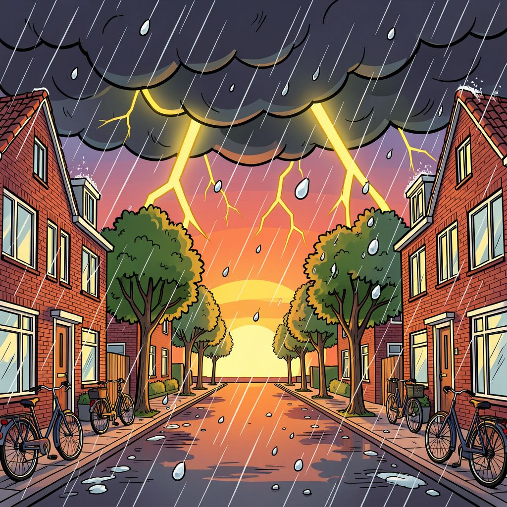 Het KNMI slaat alarm: vrijdagavond raast een zware onweersbui over Nederland na dagen van tropische hitte