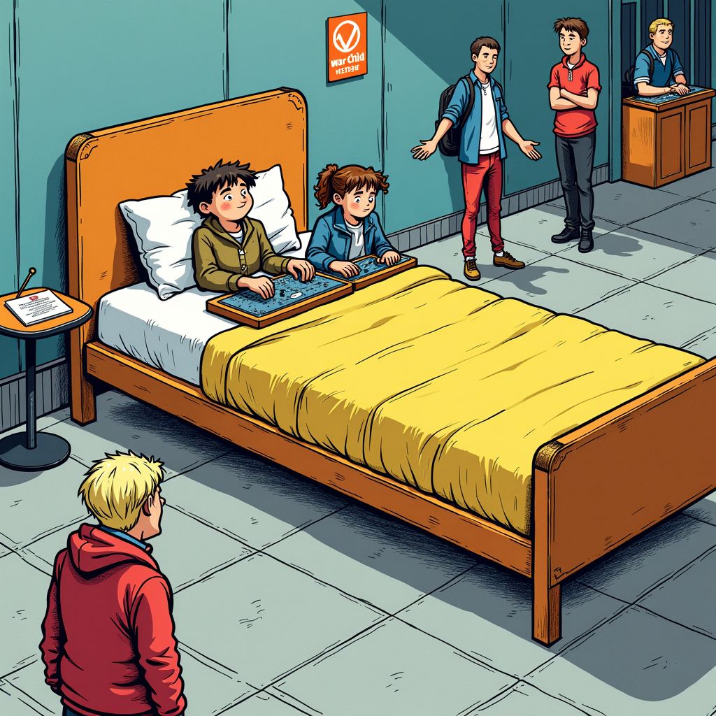 Radio Veronica dj's slapen vijf dagen lang in gigantisch bed op Utrecht Centraal voor oorlogskinderen