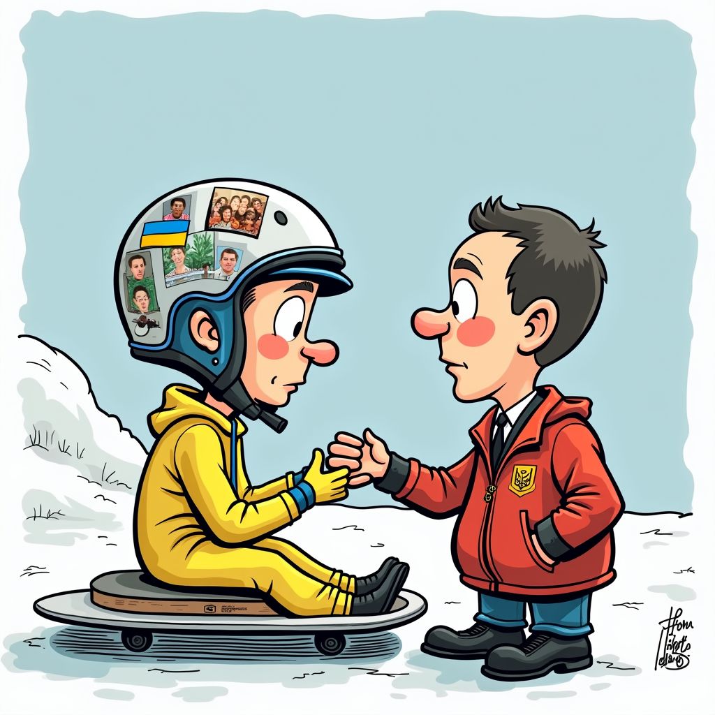 IOC sluit Oekraïense skeletonracer uit omdat hij weigert helm met oorlogsslachtoffers af te doen