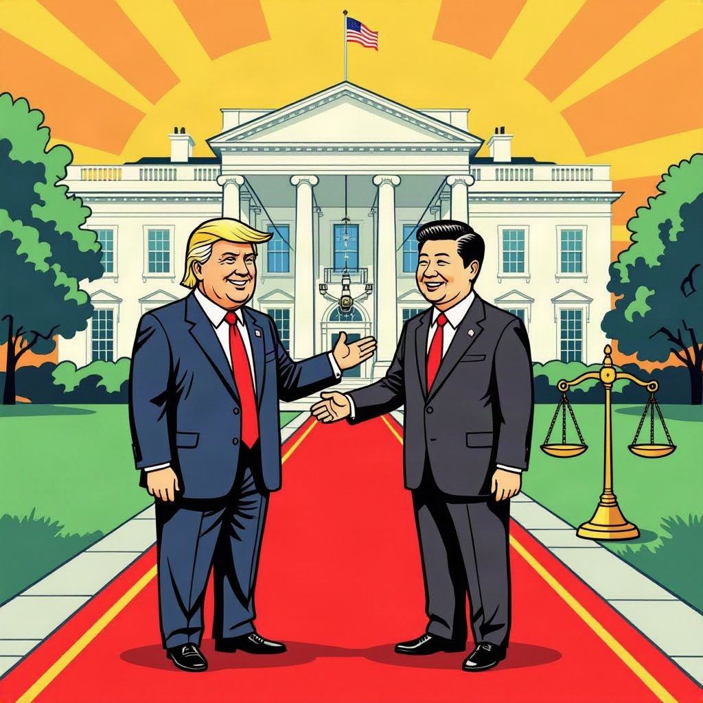 President Donald Trump rolt de rode loper uit voor de Chinese leider Xi Jinping om te praten over superintelligentie en handel.