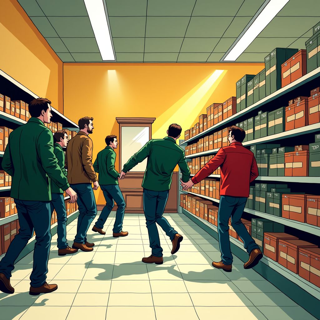 Supermarktmedewerkers schoppen vermeende winkeldief bewusteloos tijdens kerstdrukte