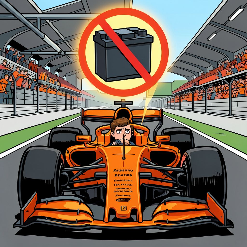 Een nieuwe batterij kost Lando Norris direct tien startplekken tijdens de Grand Prix van België.
