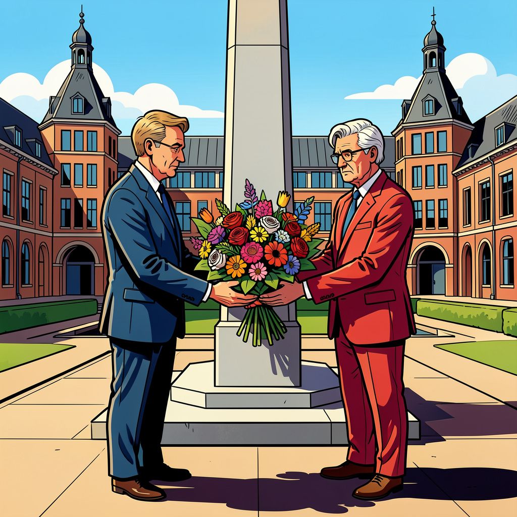 De Kamervoorzitters leggen morgen bloemen voor de slachtoffers in voormalig Nederlands-Indië.