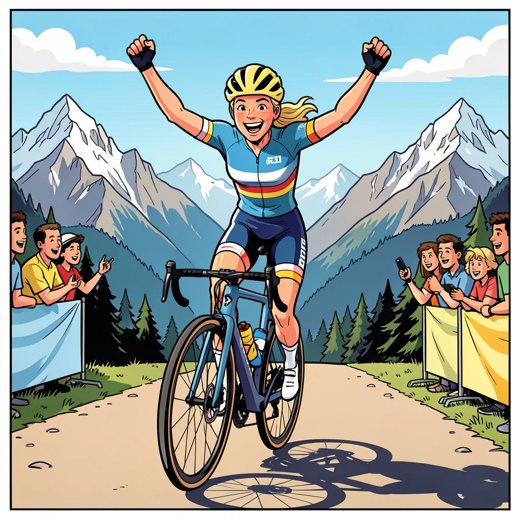 Demi Vollering voltooit haar trilogie met een sprintzege op de bergtop in de Giro d'Italia Women.
