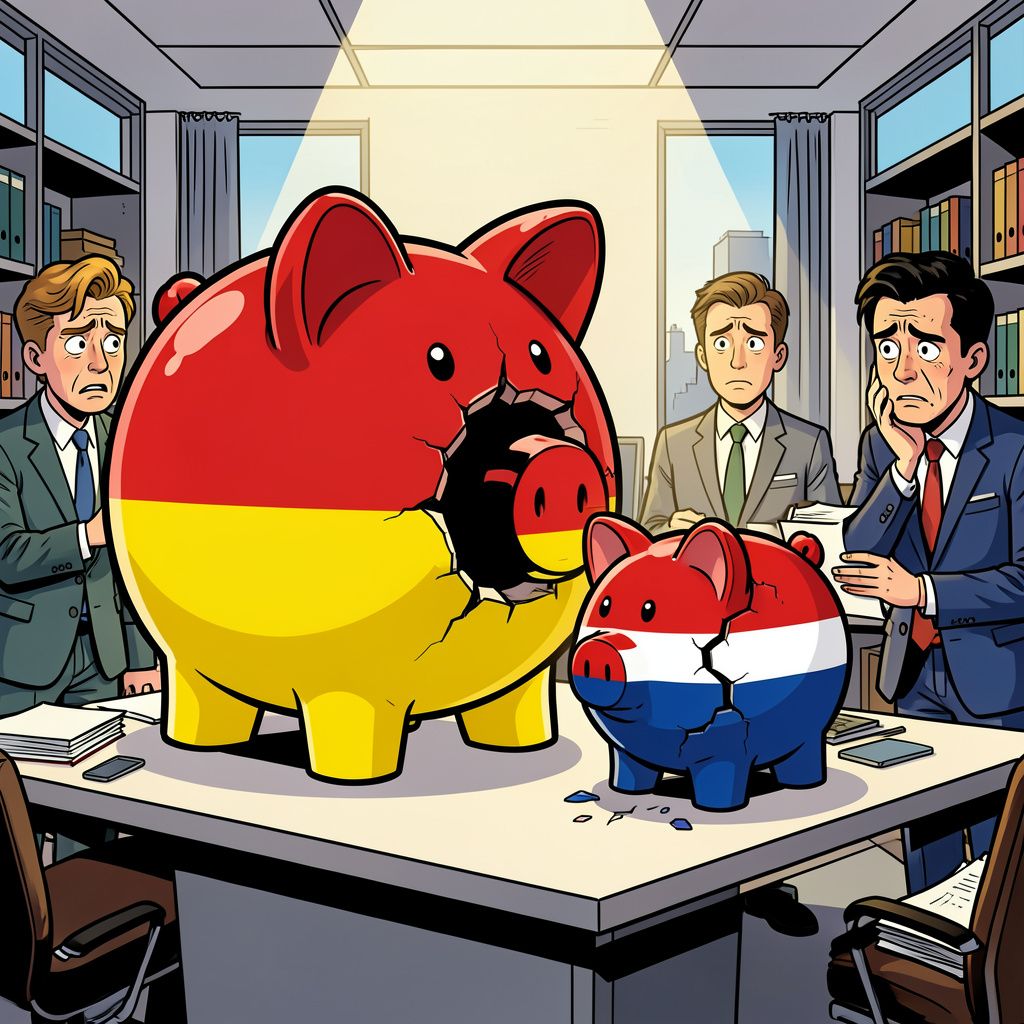 Duitsland heeft een gat van 8 miljard euro in de werkloosheidskas en dat raakt ook Nederland