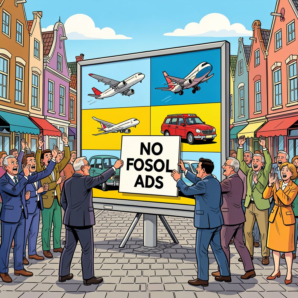 Den Haag heft het wereldwijd unieke verbod op fossiele reclame nu alweer op.