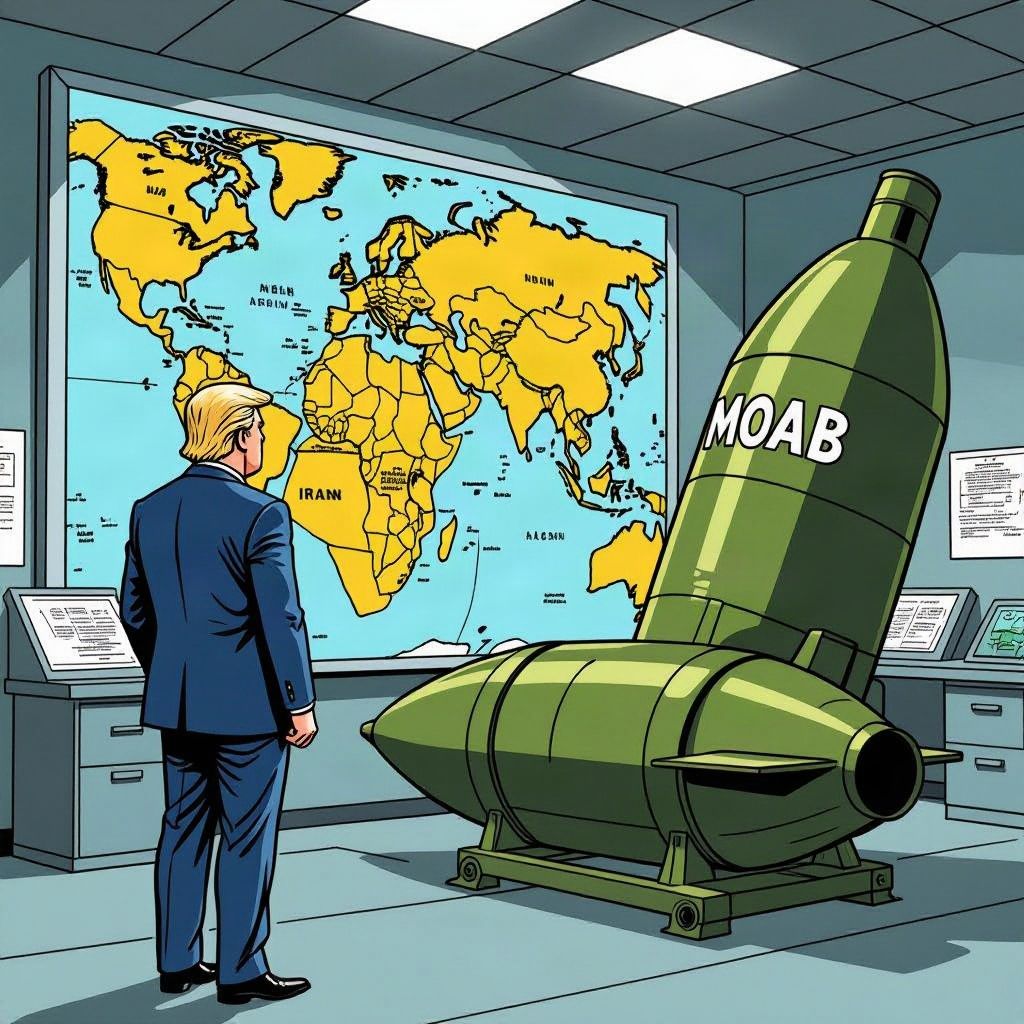 Amerika overweegt inzet van de allergrootste conventionele bom tegen Iraanse doelen.