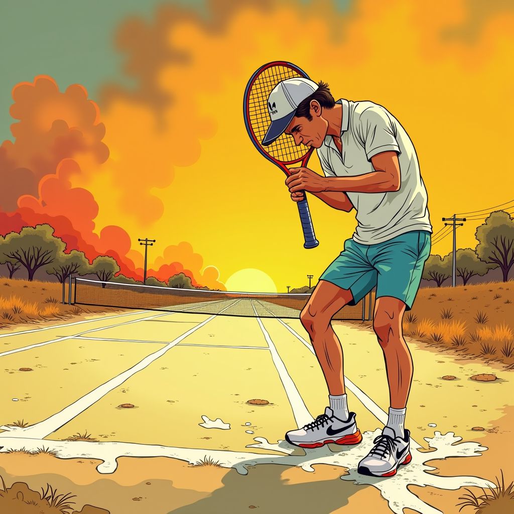 Australië bakt bij bijna 50 graden terwijl tennistoernooi doorging