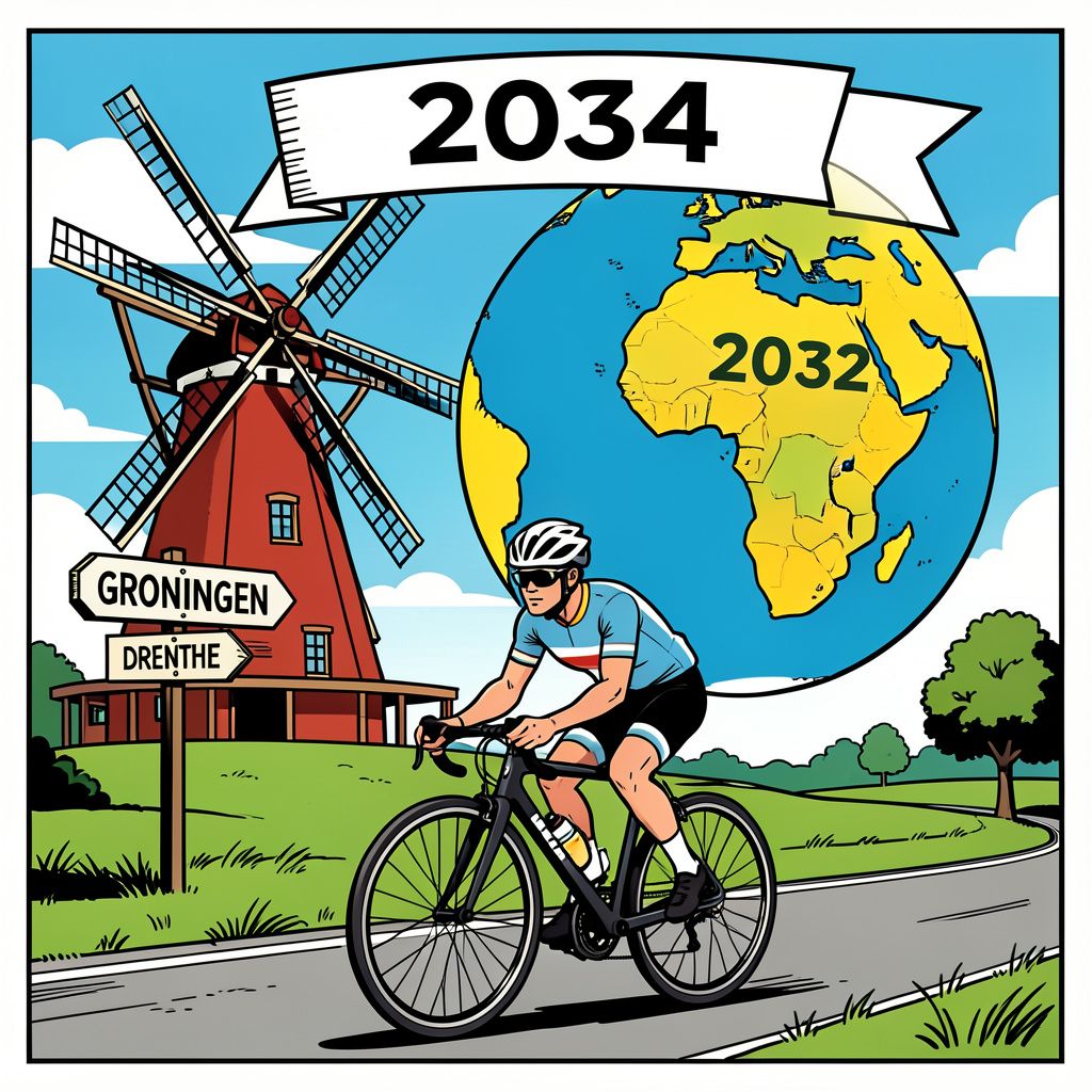 Groningen en Drenthe organiseren het WK wielrennen in 2034.