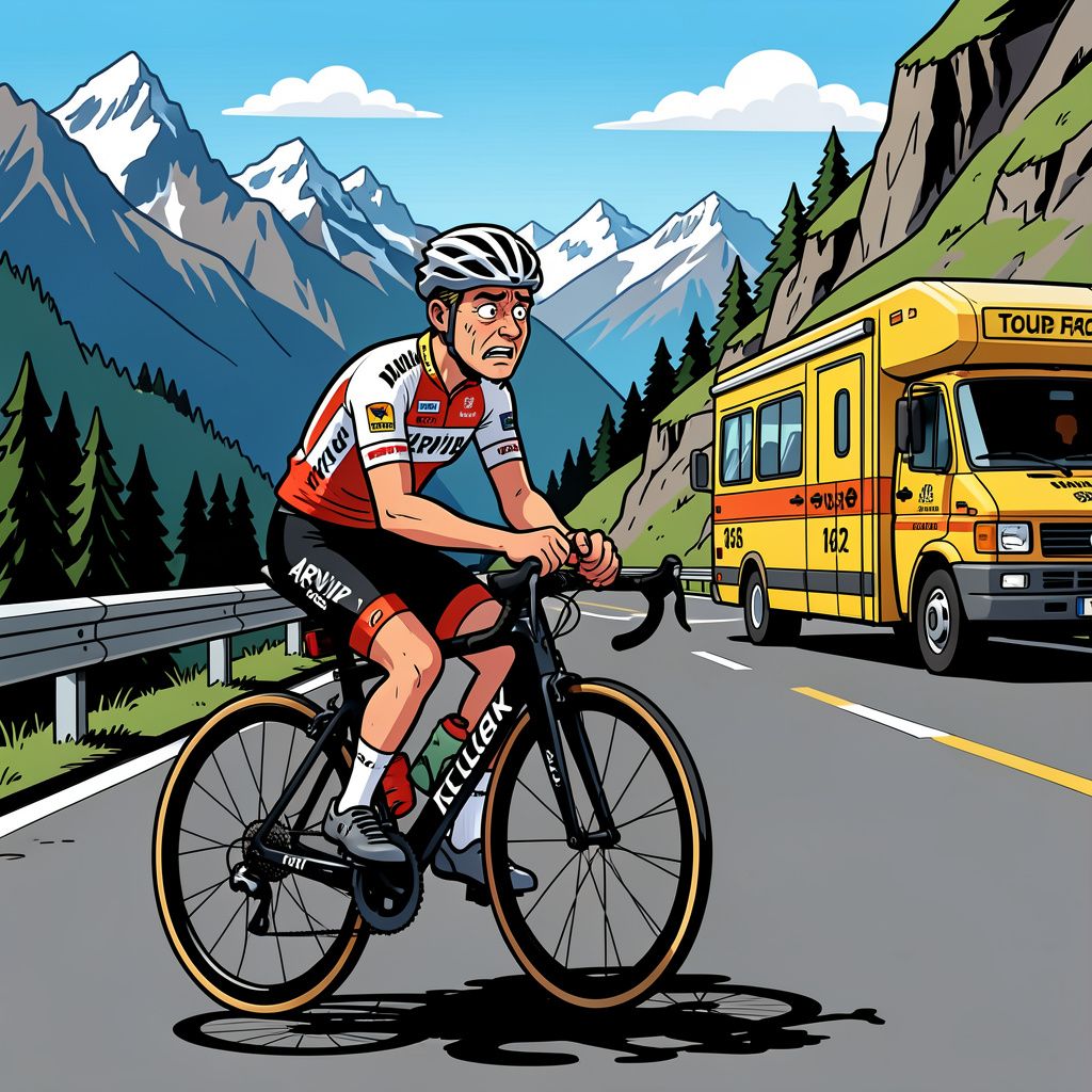 Arvid de Kleijn knijpt na een emotionele strijd de remmen dicht in de Tour.