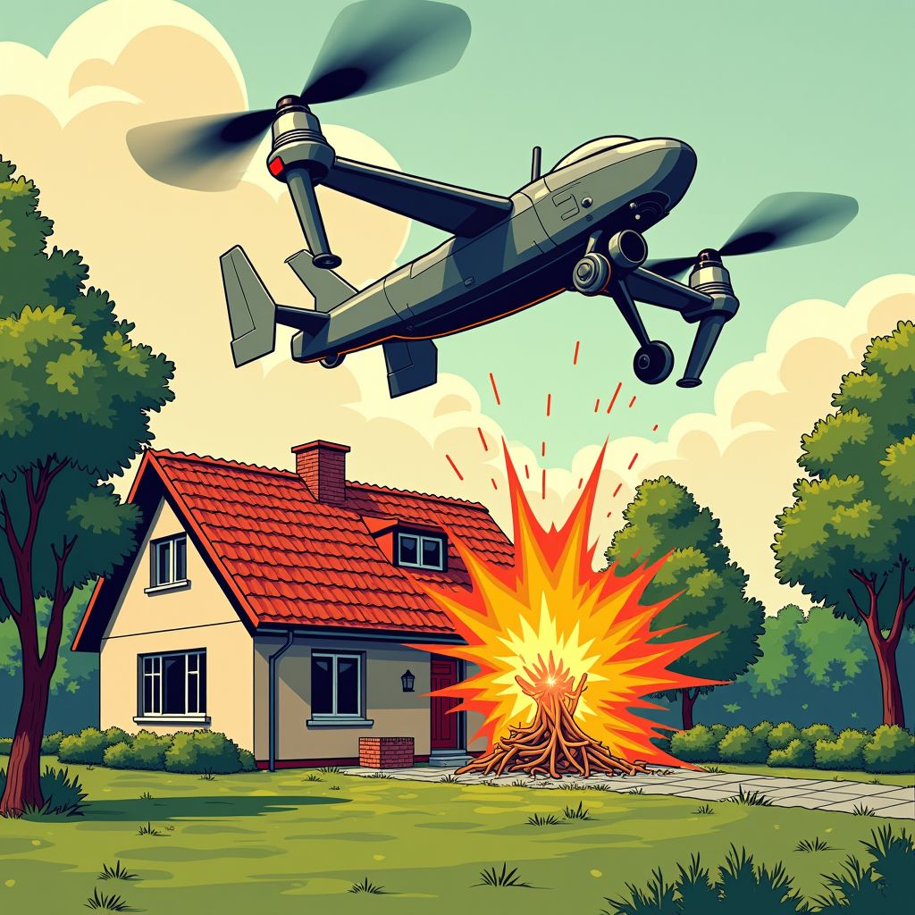 Militaire drone crasht letterlijk in de achtertuin van vakantiegangers in Gelderland