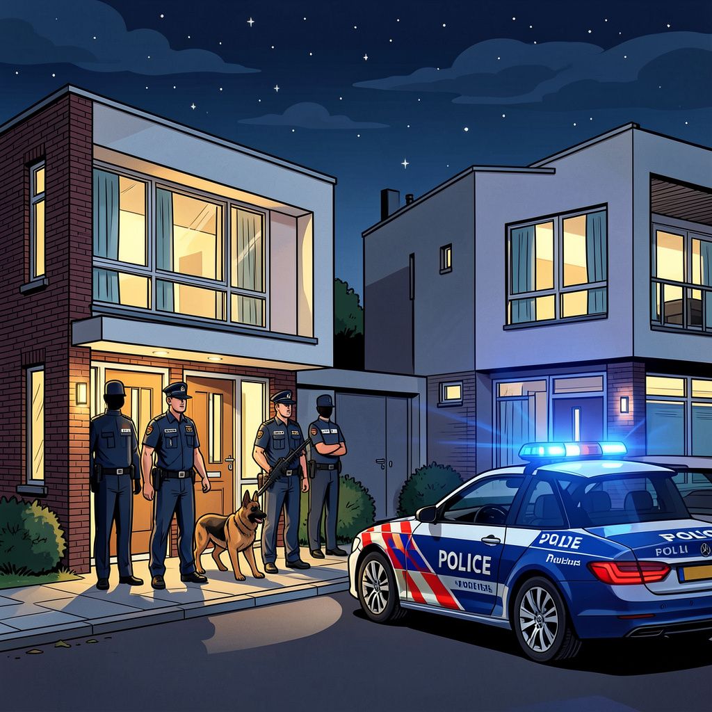 De politie valt twee huizen binnen na een vermoedelijke steekpartij in Eindhoven.