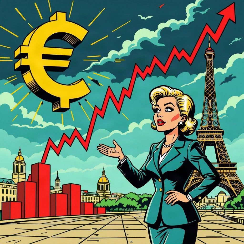 De euro veert op, maar de Franse schuldencrisis schudt de financiële markt op.