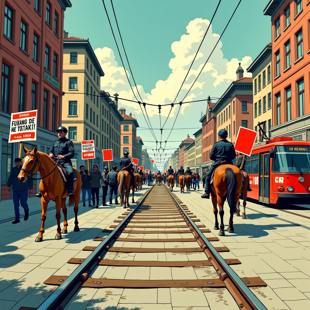 Koerden blokkeren tramsporen bij Den Haag Centraal uit protest tegen geweld in Syrië.