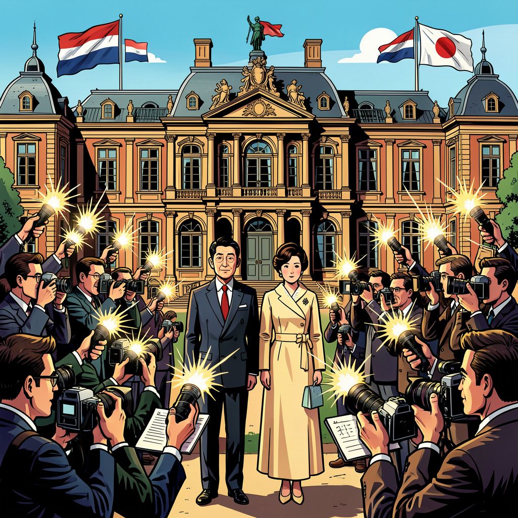 waarom stonden er honderden camera's klaar voor de japanse keizer in apeldoorn?
