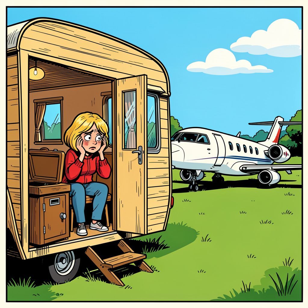 Monica Geuze reist per privéjet naar een Franse camping en verliest daar haar dure juwelen.