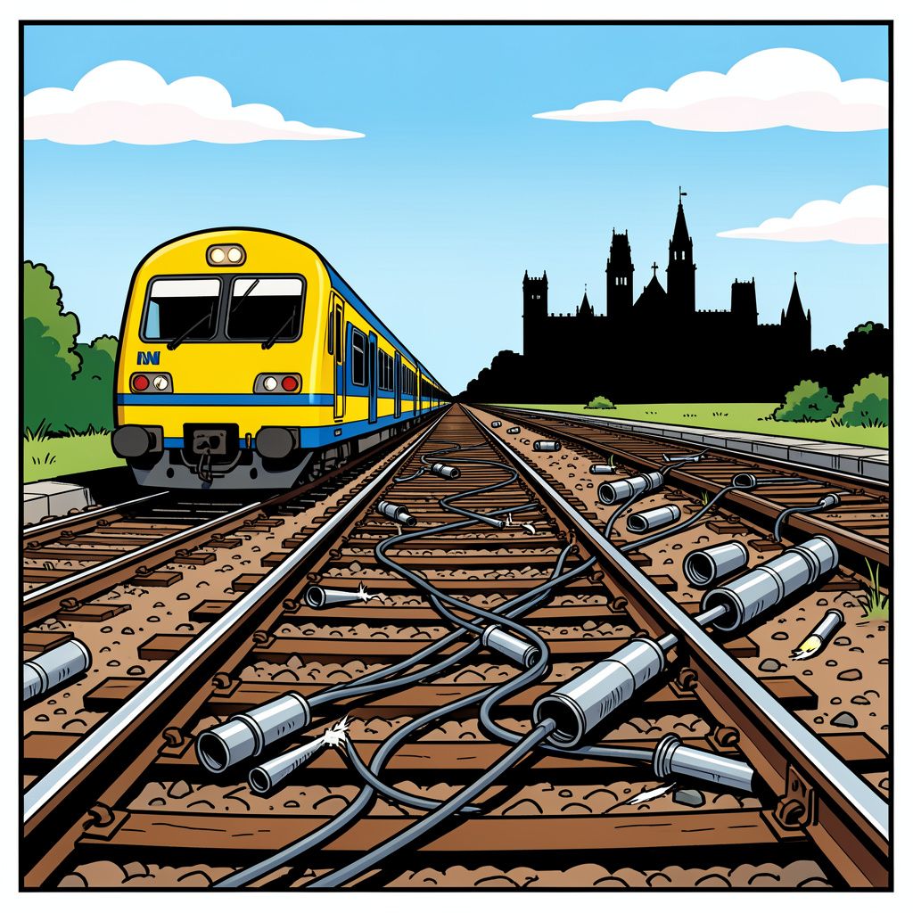 Moedwillige sabotage op meer dan dertig plekken legt het Nederlandse spoor plat op Prinsjesdag.