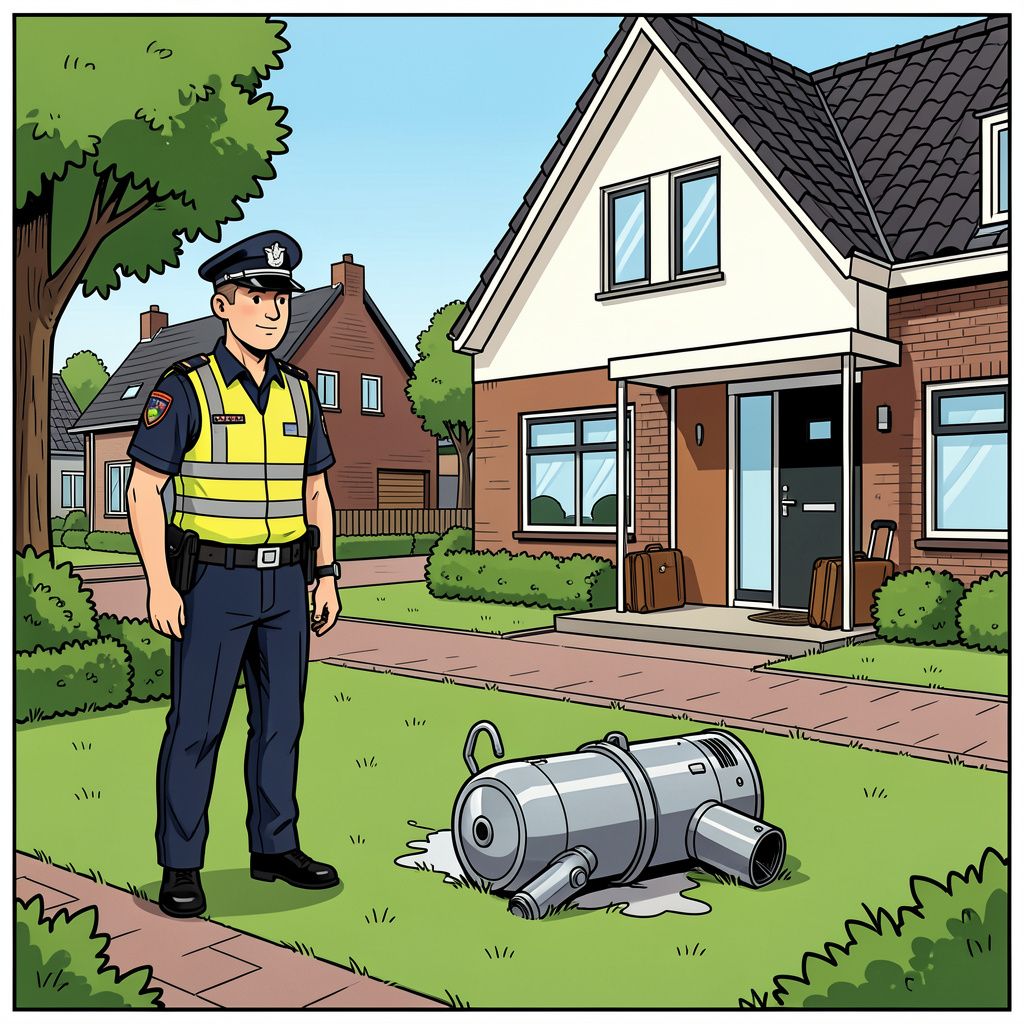 Politie vindt gevaarlijk explosief bij woning in Geldrop terwijl eigenaar vakantie viert.