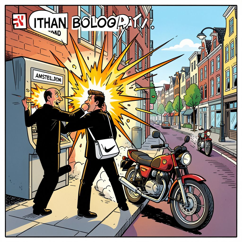 Twee mannen blazen geldautomaat op in Amsterdams hotel en vluchten op motor