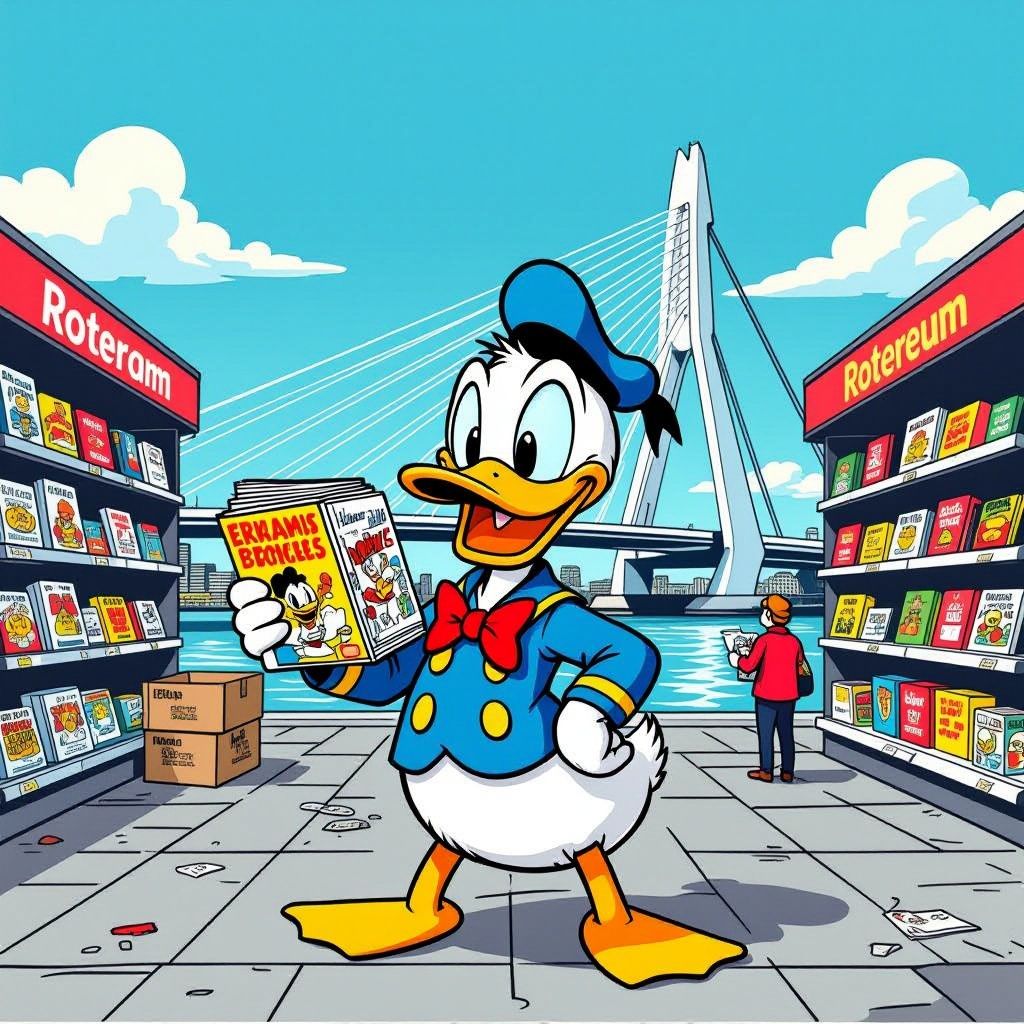 Donald Duck scoort een historische hit met zijn Rotterdamse avontuur.