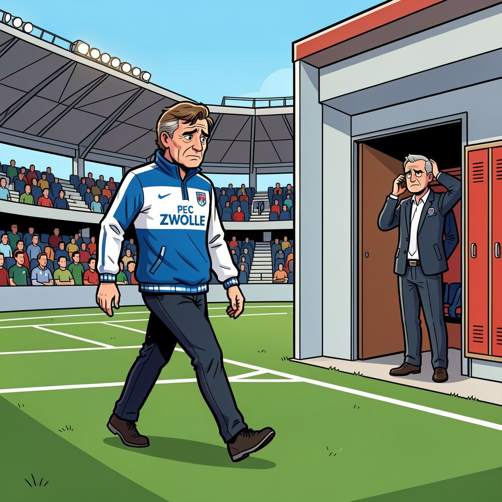 PEC Zwolle stuurt trainer Henry van der Vegt per direct weg na dramatische resultaten.
