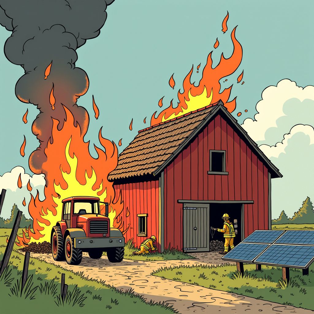 Shovel vliegt mysterieus in brand en verwoest schuur in Harskamp