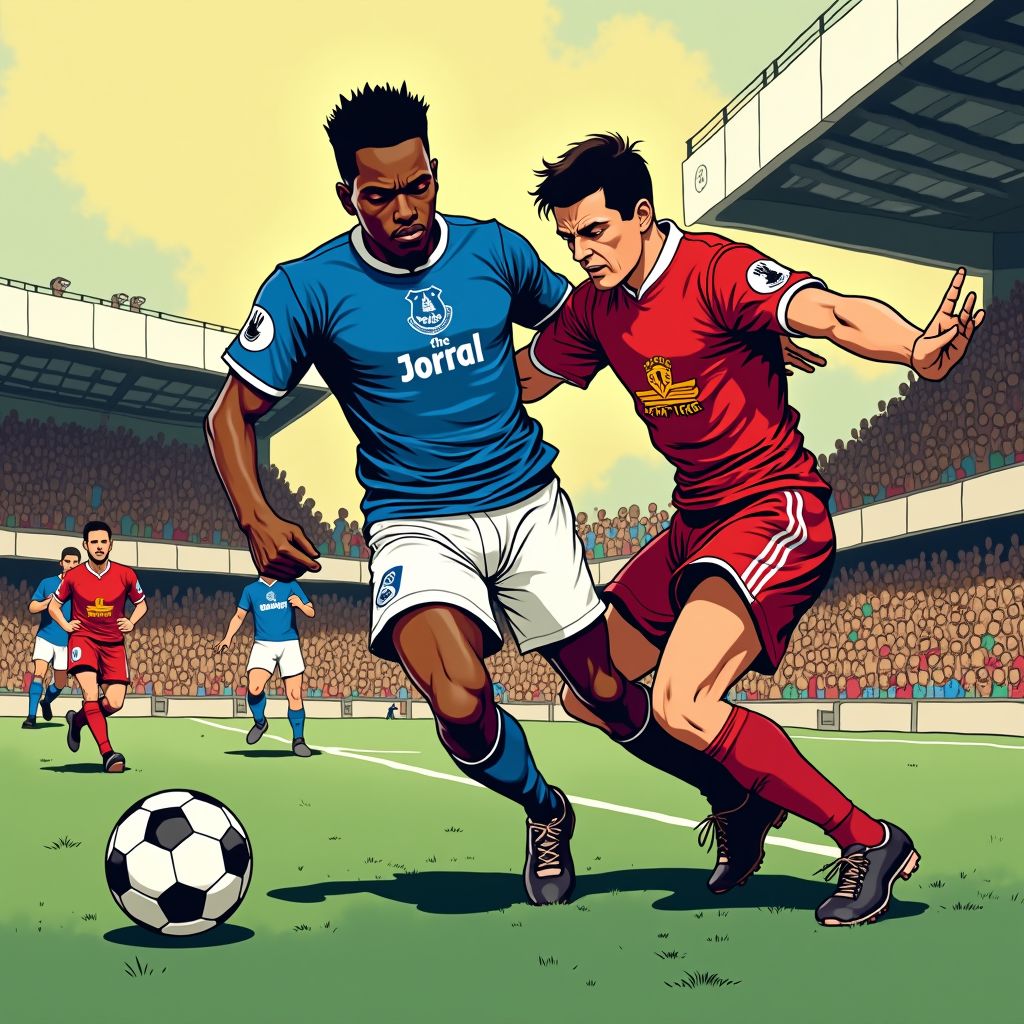 Everton wint van Manchester United terwijl speler zijn eigen teamgenoot slaat