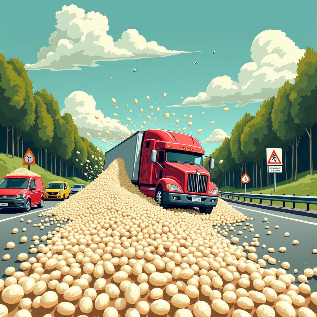 Duizenden suikerbieten veranderen A28 in zoete chaos na nachtelijk ongeluk