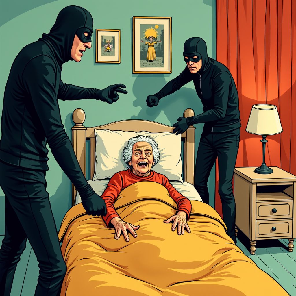 Overvallers bedreigen slapende 82-jarige vrouw met vuurwapen in haar eigen bed