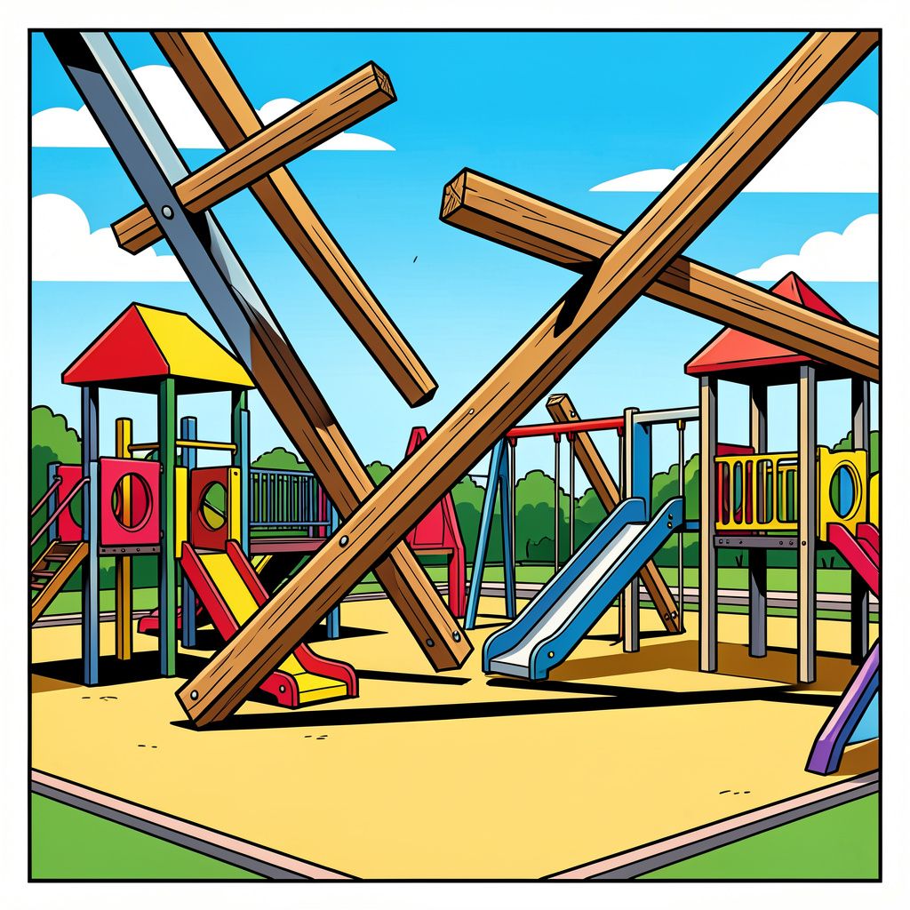 Stalen en houten balken storten neer in gloednieuw pretpark Spelen bij Beelen.
