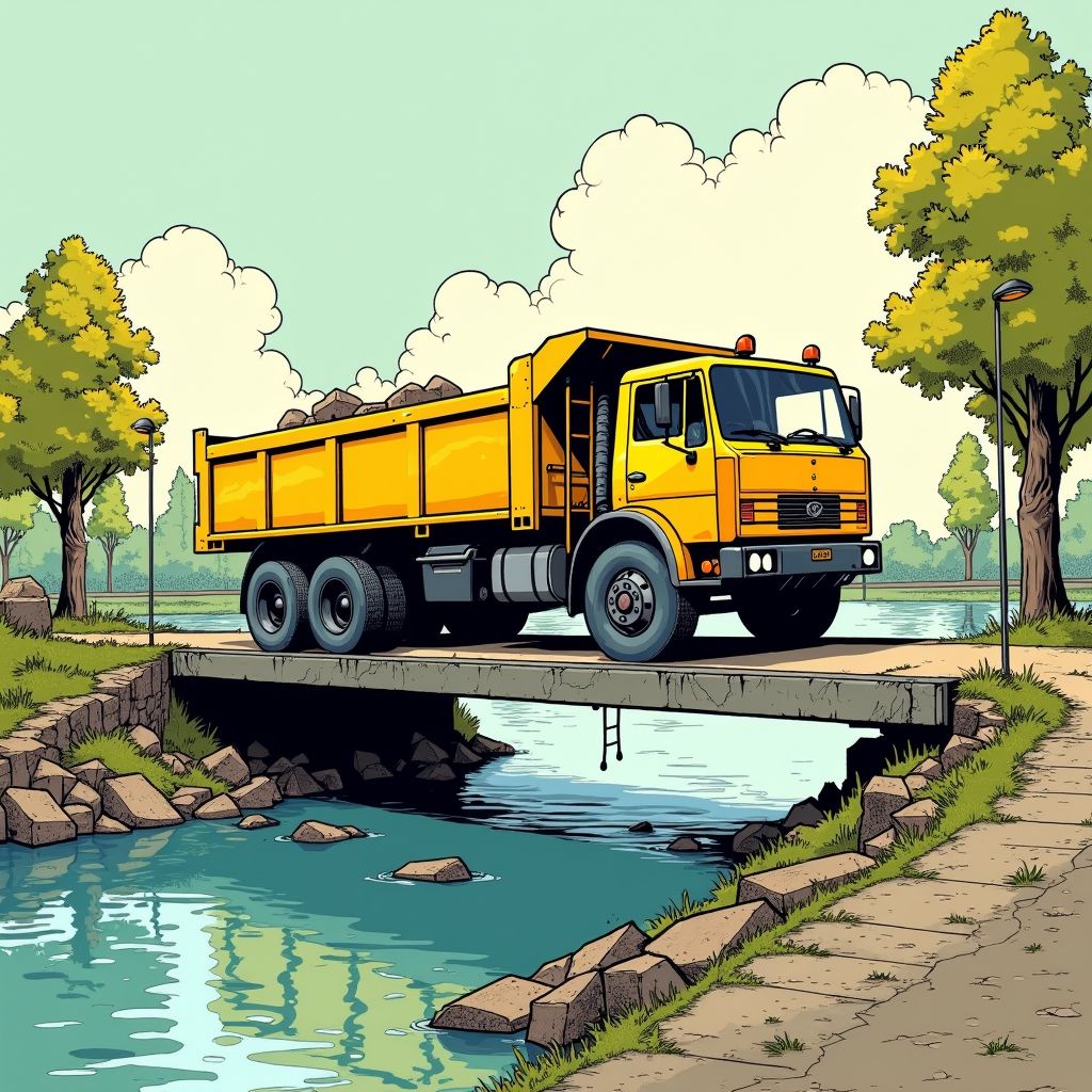 Vrachtwagen hangt een week vast in kapotte fietsbrug voordat bergers hem eruit krijgen