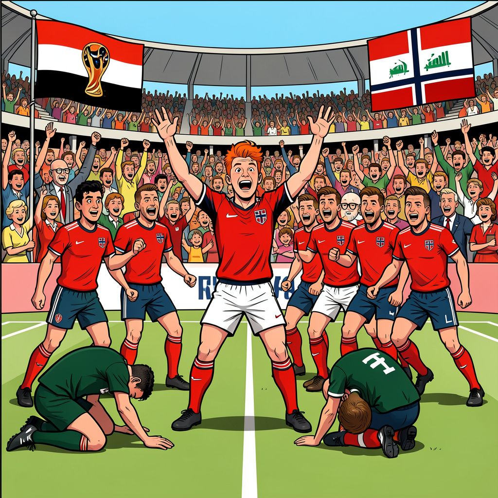 noorwegen schopt irak uit het wk met een historische 4-1 overwinning – en haaland is nog niet eens op dreef