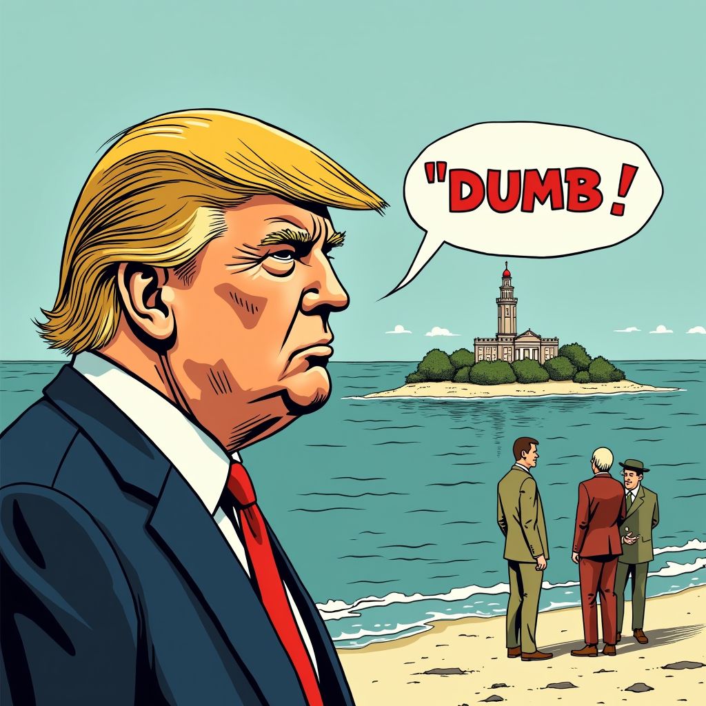 Trump draait 180 graden en noemt Britse eilandendeal 'domme zet'