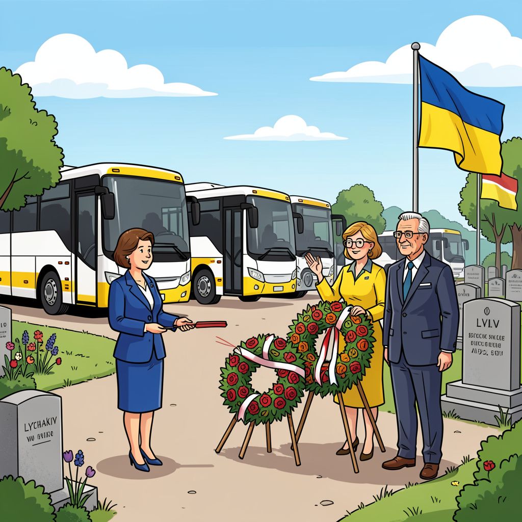 Nederland doneert 20 gevangenentransportbussen aan Oekraïne tijdens emotioneel dodenherdenking bezoek