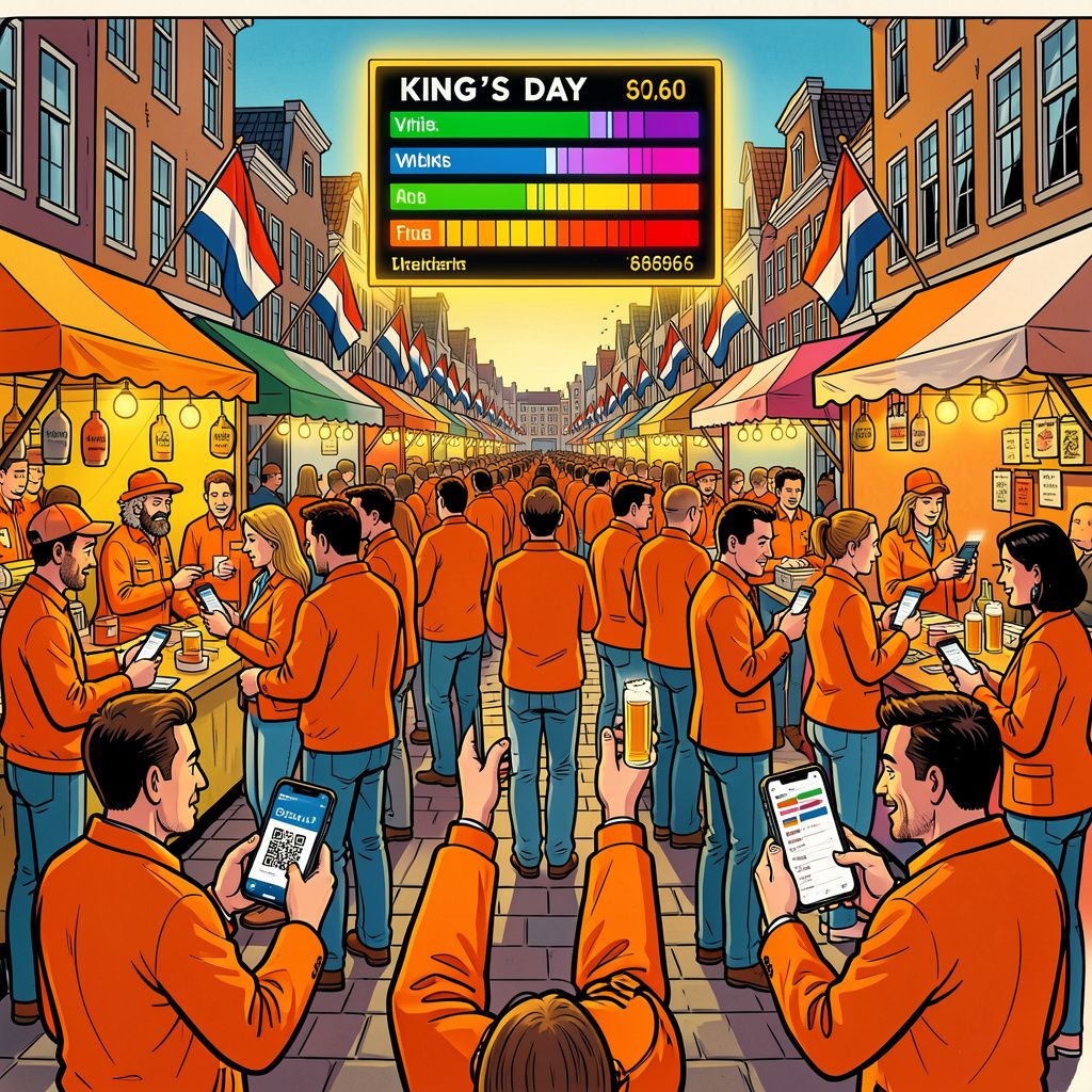 Nederland verwerkt 45 tikkie-betalingen per seconde tijdens recordbrekende koningsdag