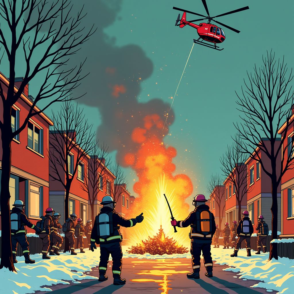 Veertig jongeren vallen hulpverleners aan met vuurwerk tijdens kerstbomenbrand in Rijnsburg